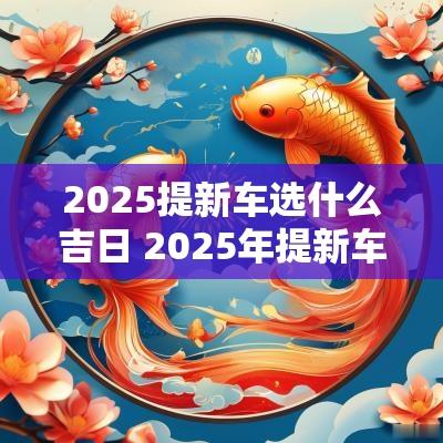 2025提新车选什么吉日 2025年提新车的日子