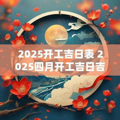 2025开工吉日表 2025四月开工吉日吉时
