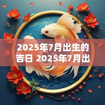 2025年7月出生的吉日 2025年7月出生吉日吉时查询