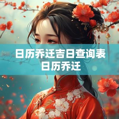 日历乔迁吉日查询表 日历乔迁