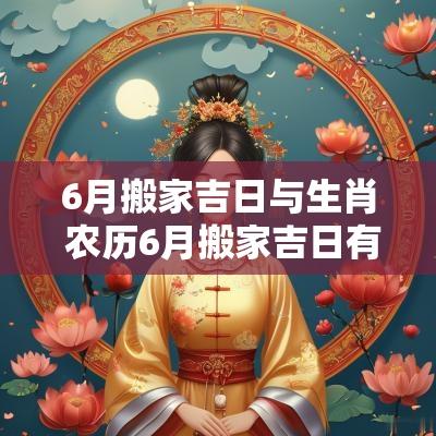 6月搬家吉日与生肖 农历6月搬家吉日有哪些