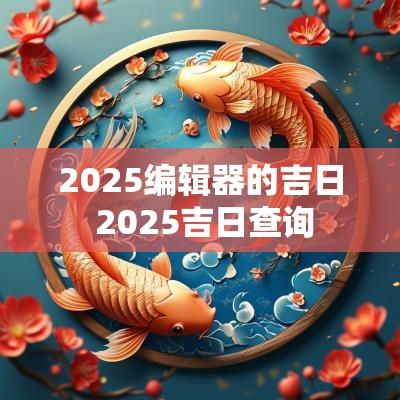 2025编辑器的吉日 2025吉日查询