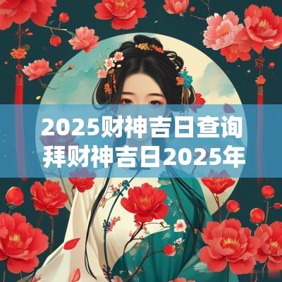 2025财神吉日查询 拜财神吉日2025年