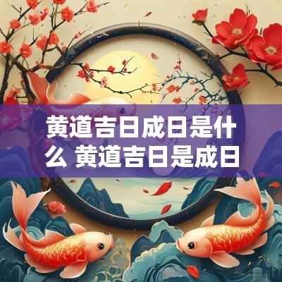 黄道吉日成日是什么 黄道吉日是成日好还是开日好