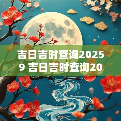 吉日吉时查询20259 吉日吉时查询2025年5月25日