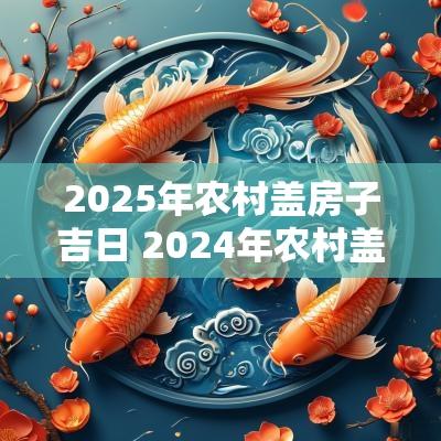 2026年农村盖房子吉日 2026年农村盖房选吉日