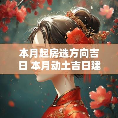本月起房选方向吉日 本月动土吉日建房子哪几日最好