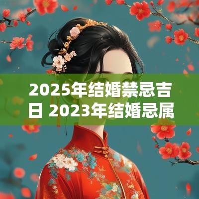2025年结婚禁忌吉日 2025年结婚忌属相