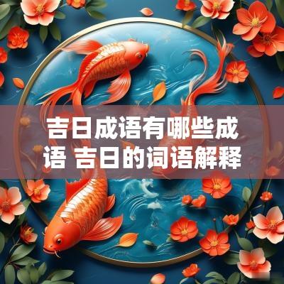 吉日成语有哪些成语 吉日的词语解释