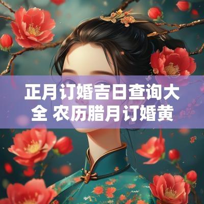 正月订婚吉日查询大全 农历腊月订婚黄道吉日查询