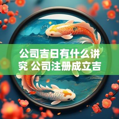 公司吉日有什么讲究 公司注册成立吉日怎么选