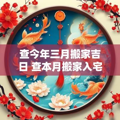 查今年三月搬家吉日 查本月搬家入宅吉日查询