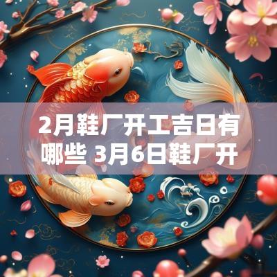 2月鞋厂开工吉日有哪些 3月6日鞋厂开工吉日