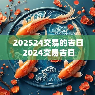 202524交易的吉日 2025交易吉日