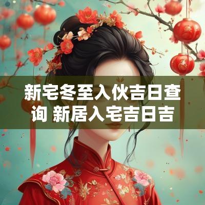 新宅冬至入伙吉日查询 新居入宅吉日吉时表