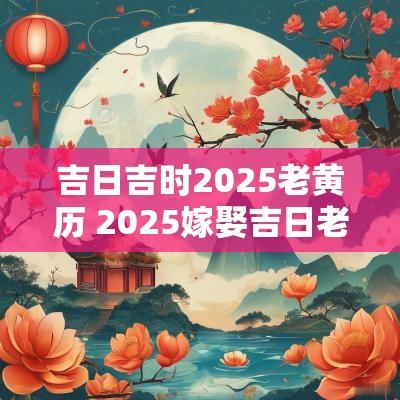 吉日吉时2025老黄历 2025嫁娶吉日老黄历