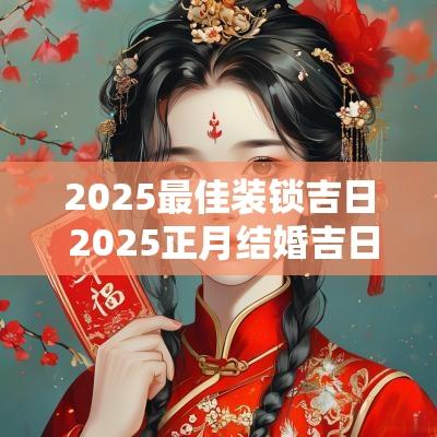 2025最佳装锁吉日 2025正月结婚吉日