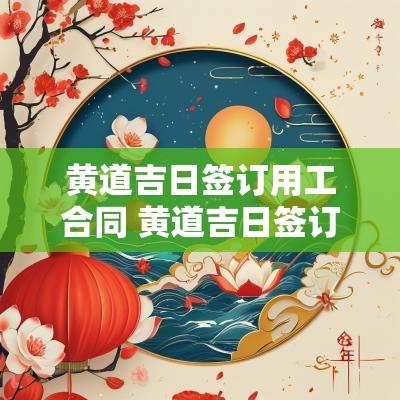 黄道吉日签订用工合同 黄道吉日签订合同