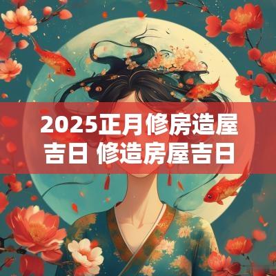 2025正月修房造屋吉日 修造房屋吉日2025年