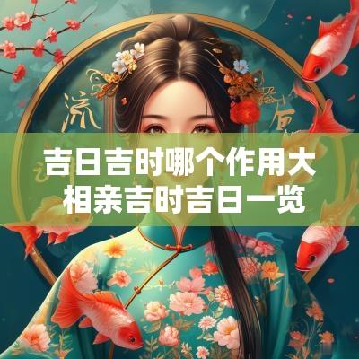 吉日吉时哪个作用大 相亲吉时吉日一览表