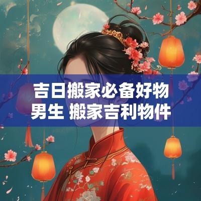吉日搬家必备好物男生 搬家吉利物件
