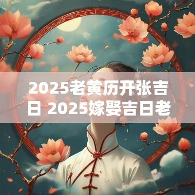 2025老黄历开张吉日 2025嫁娶吉日老黄历