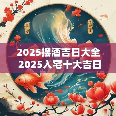 2025摆酒吉日大全 2025入宅十大吉日