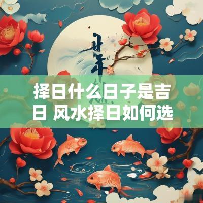 择日什么日子是吉日 风水择日如何选吉日