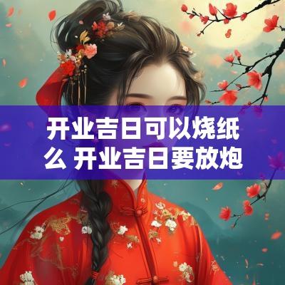开业吉日可以烧纸么 开业吉日要放炮吗