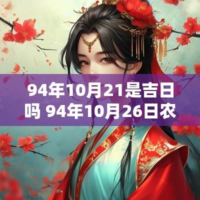94年10月21是吉日吗 94年10月26日农历几月几日