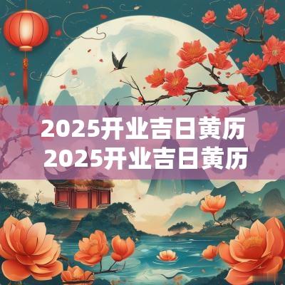 2025开业吉日黄历 2025开业吉日黄历查询