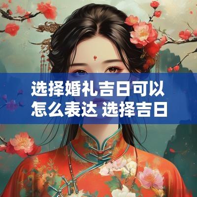 选择婚礼吉日可以怎么表达 选择吉日结婚的由来
