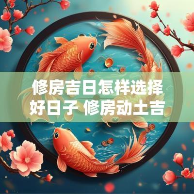 修房吉日怎样选择好日子 修房动土吉日2025年