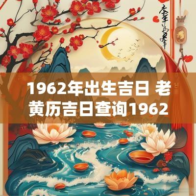 1962年出生吉日 老黄历吉日查询1962年