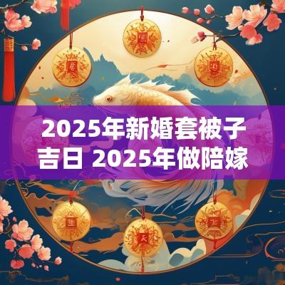 2025年新婚套被子吉日 2025年做陪嫁被子吉日
