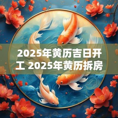 2025年黄历吉日开工 2025年黄历拆房吉日