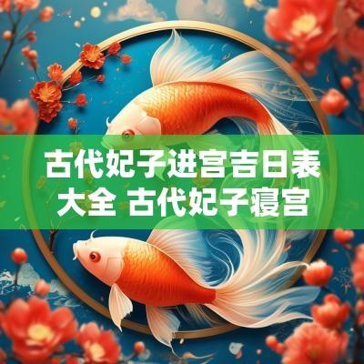 古代妃子进宫吉日表大全 古代妃子寝宫安排