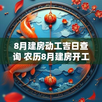 8月建房动工吉日查询 农历8月建房开工吉日