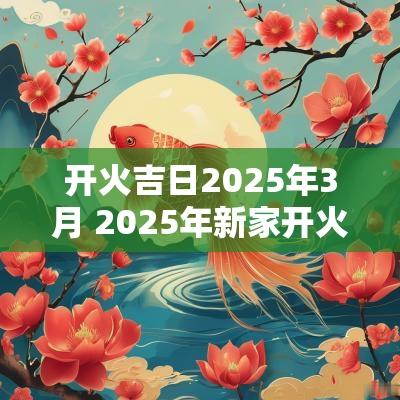 开火吉日2025年3月 2025年新家开火吉日一览表