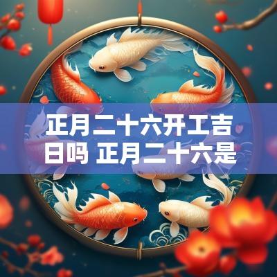 正月二十六开工吉日吗 正月二十六是吉日吗