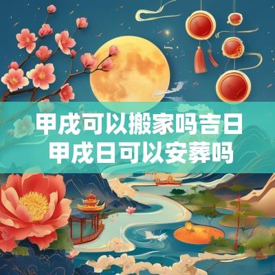 甲戌可以搬家吗吉日 甲戌日可以安葬吗