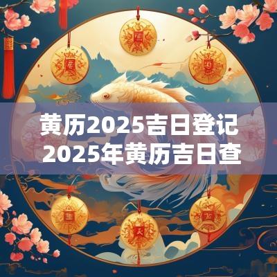 黄历2025吉日登记 2025年黄历吉日查询表
