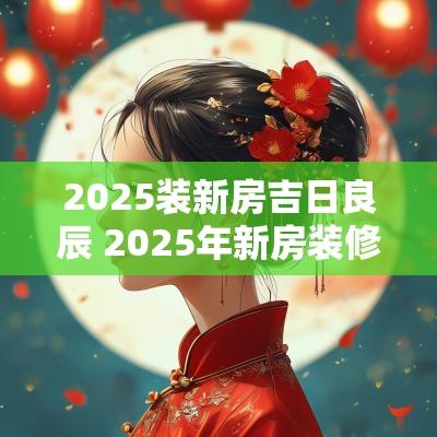2025装新房吉日良辰 2025年新房装修开工黄道吉日