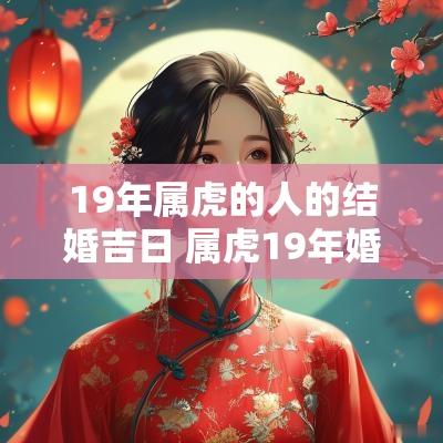 19年属虎的人的结婚吉日 属虎19年婚嫁吉日