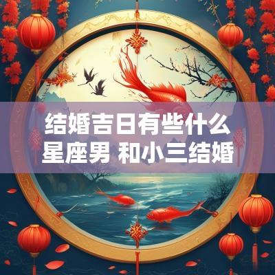 结婚吉日有些什么星座男 和小三结婚会幸福的星座男