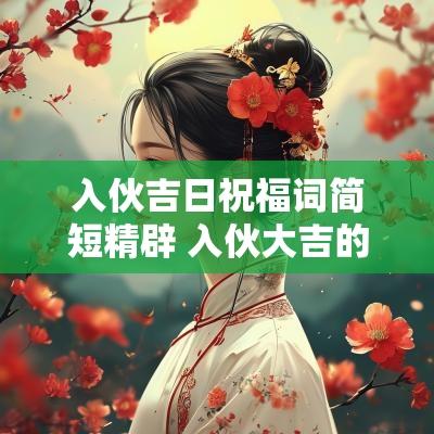 入伙吉日祝福词简短精辟 入伙大吉的祝福语粤语