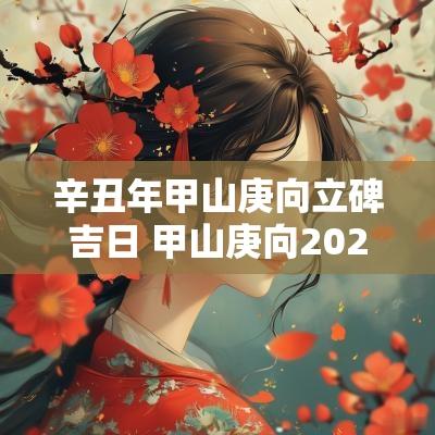 辛丑年甲山庚向立碑吉日 甲山庚向2025年腊月安葬吉日