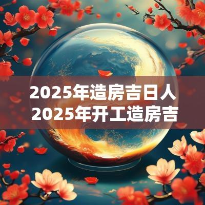 2025年造房吉日人 2025年开工造房吉日