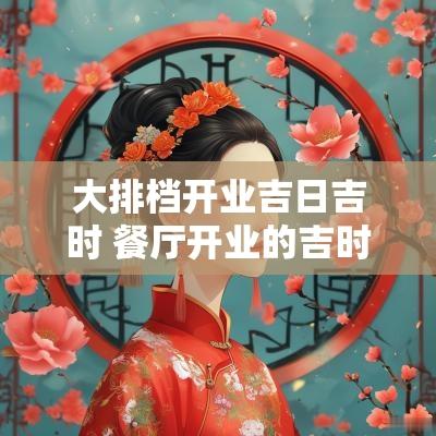 大排档开业吉日吉时 餐厅开业的吉时吉日