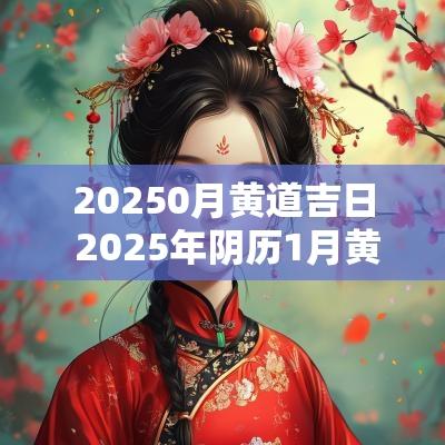 20250月黄道吉日 2025年阴历1月黄道吉日